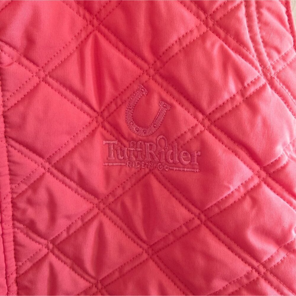 TuffRider Hot Pink Quilted Vest Size Small - Picture 3 of 7